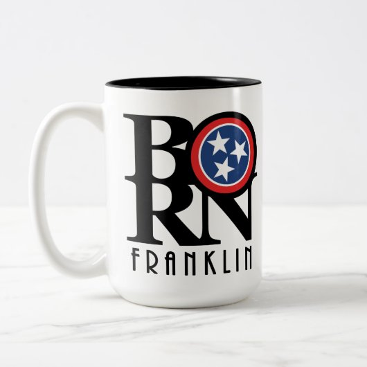 BORN Franklin Tennessee 15oz Tweekleurige Koffiemok (Links)