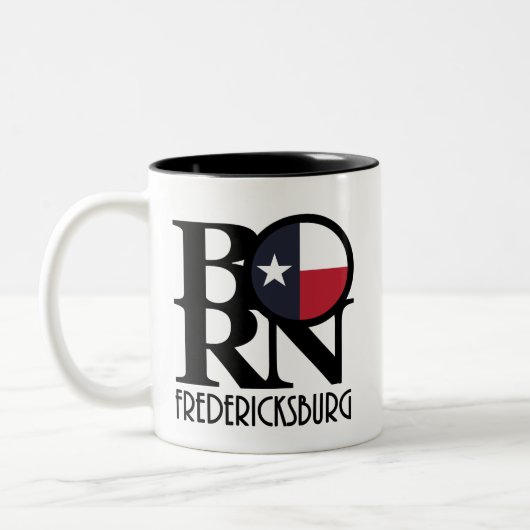 BORN Fredericksburg TX Tweekleurige Koffiemok (Links)