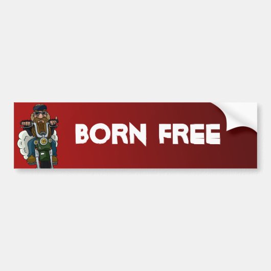 Born Free Bumpersticker (Voorkant)