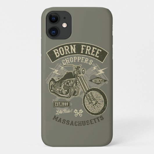 Born Free Choppers Let's Ride Harley bikers Case-Mate iPhone Case (Achterkant)
