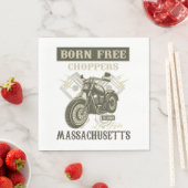 Born Free Choppers Massachusetts Napkins Servet (Insitu)