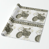 Born Free Choppers Motorcycle Massachusetts Cadeaupapier (Uitgerold)