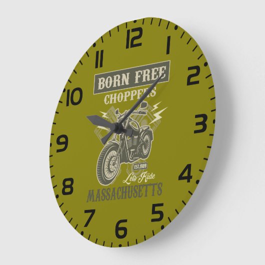 Born Free Choppers Motorcycle Massachusetts Grote Klok (Hoek)