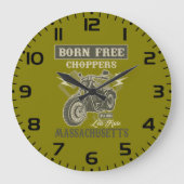 Born Free Choppers Motorcycle Massachusetts Grote Klok (Voorkant)