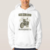 Born Free Choppers Motorcycle Massachusetts Hoodie (Voorkant)
