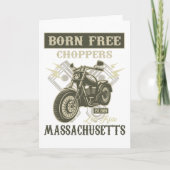 Born Free Choppers Motorcycle Massachusetts Kaart (Voorkant)