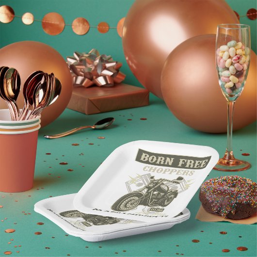 Born Free Choppers Motorcycle Massachusetts Papieren Bordje