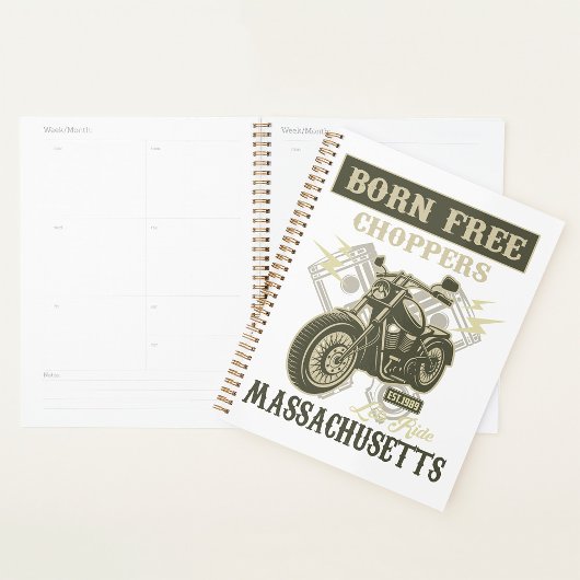 Born Free Choppers Motorcycle Massachusetts Planner