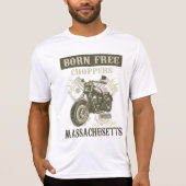 Born Free Choppers Motorcycle Massachusetts T-shirt (Voorkant)