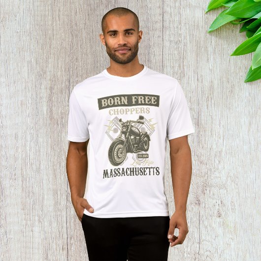 Born Free Choppers Motorcycle Massachusetts T-shirt