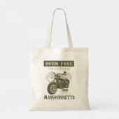 Born Free Choppers Motorcycle Massachusetts Tote Bag (Achterkant)