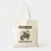 Born Free Choppers Motorcycle Massachusetts Tote Bag (Voorkant)