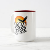 Born Free Eagle Grafische Mok (Voorkant links)