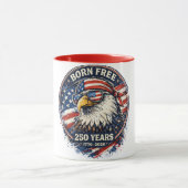 Born Free Eagle Patriottisch 250 Jaar USA Mok (Midden)