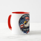 Born Free Eagle Patriottisch 250 Jaar USA Mok (Voorkant links)