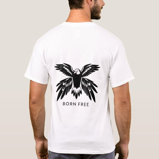 Born Free Eagle Wings Spread T-shirt (Achterkant)