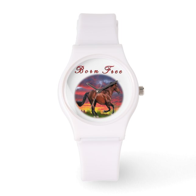 Born free Horse art Horloge (Voorkant)