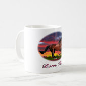 Born free horse art koffiemok (Voorkant links)