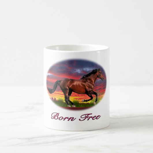 Born free horse art koffiemok (Center)