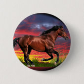 Born Free horse Ronde Button 5,7 Cm (Voorkant)