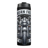 Born Free Let's Ride Motorcycle Embleem Thermosbeker (Voorkant)