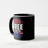 Born Free, maar nu ben ik duur - grappig 4 juli Mok (Voorkant links)