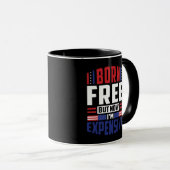 Born Free, maar nu ben ik duur - grappig 4 juli Mok (Voorkant rechts)