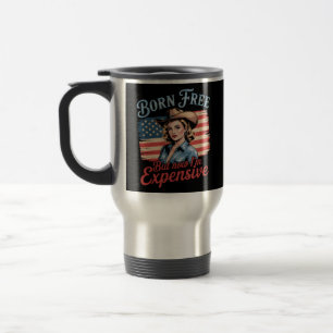 Born Free, maar nu ben ik duur meisje patriottisch Reisbeker