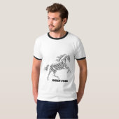 Born Free Wilde Paard Typografie T-Shirt (Voorkant volledig)