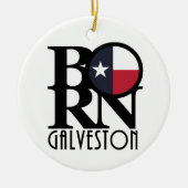 BORN Galveston Texas Keramisch Ornament (Voorkant)