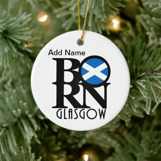 BORN Glasgow Scotland Keramisch Ornament (Boom)