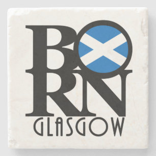 BORN Glasgow Scotland Stenen Onderzetter