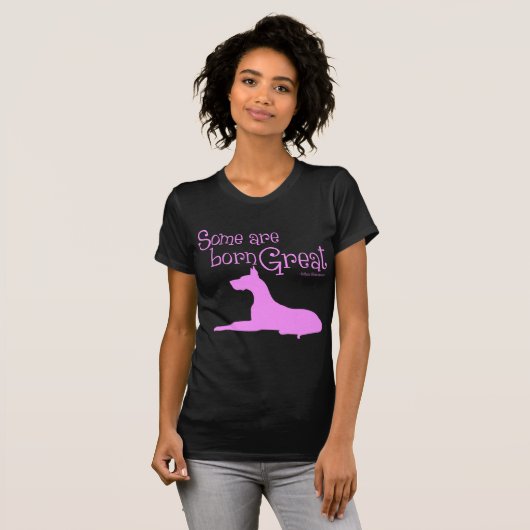 Born Great, roze T-shirt (Voorkant volledig)