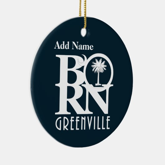 BORN Greenville South Carolina Keramisch Ornament (Rechts)