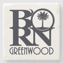 BORN Greenwood South Carolina Stone Onderzetter