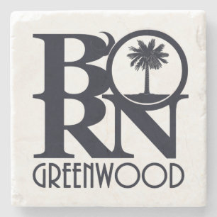 BORN Greenwood South Carolina Stone Onderzetter