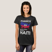 Born Haitian Haiti American USA Citizenship T-shirt (Voorkant volledig)