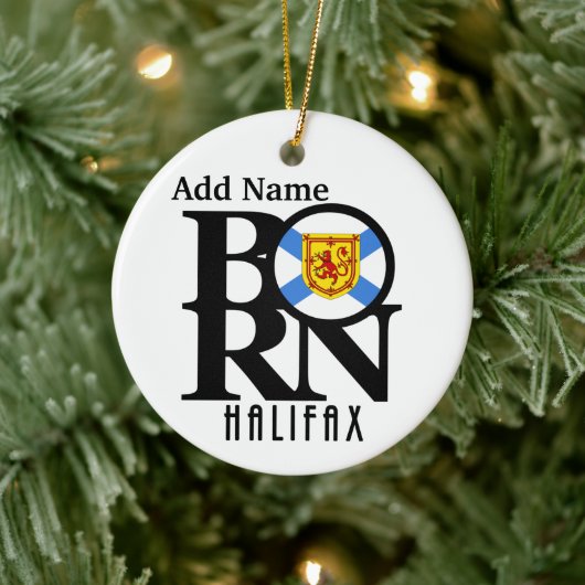 BORN Halifax Nova Scotia Keramisch Ornament (Boom)