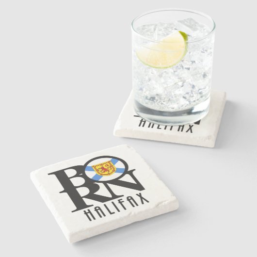 BORN Halifax, Nova Scotia Stenen Onderzetter (Zijkant)