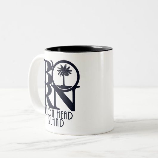 BORN Hilton Head Island 11oz Two-Tone Coffee Mok (Voorkant links)