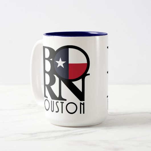 BORN Houston 15oz Tweekleurige Koffiemok (Voorkant links)