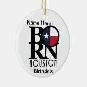 BORN Houston Texas Keramisch Ornament (Rechts)