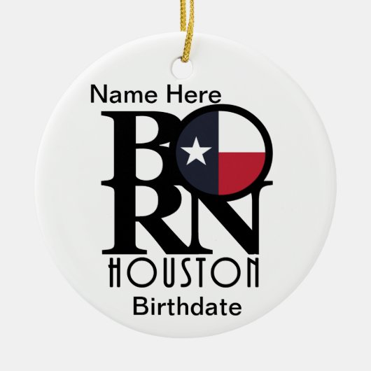 BORN Houston Texas Keramisch Ornament (Voorkant)