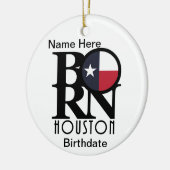 BORN Houston Texas Keramisch Ornament (Links)