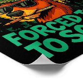 Born Hunt Forced Go To School Boy Kid Camo Deer Hu Poster (Hoek)