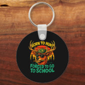 Born Hunt Forced Go To School Boy Kid Camo Deer Hu Sleutelhanger (Voorkant)