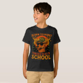 Born Hunt Forced Go To School Kid Boy Camo Deer Hu T-shirt (Voorkant volledig)