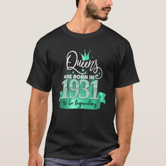 Born in 1931 I Black Turquoise Party Outfit & Acce T-shirt (Voorkant)