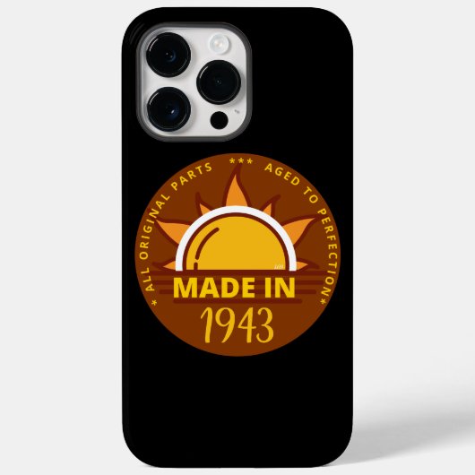 BORN IN 1943 grappig verjaardagscadeau Case-Mate iPhone Case (Achterkant)