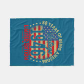 Born In 1946 Limited Edition 80th Birthday 80 Year Fleece Deken (Voorkant (Horizontaal))